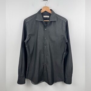 Luca Faloni Cotton Men's Grey Button Down Shirt
